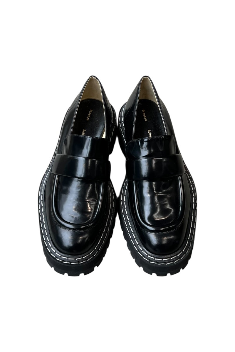 MADE IN ITALY LEATHER LOAFER / BLACK [SIZE: US7.5 (equivalent to 26cm) USED]
