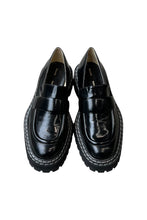 画像をギャラリービューアに読み込む, MADE IN ITALY LEATER LOAFER / BLACK [SIZE: US7.5 (26cm相当) USED]
