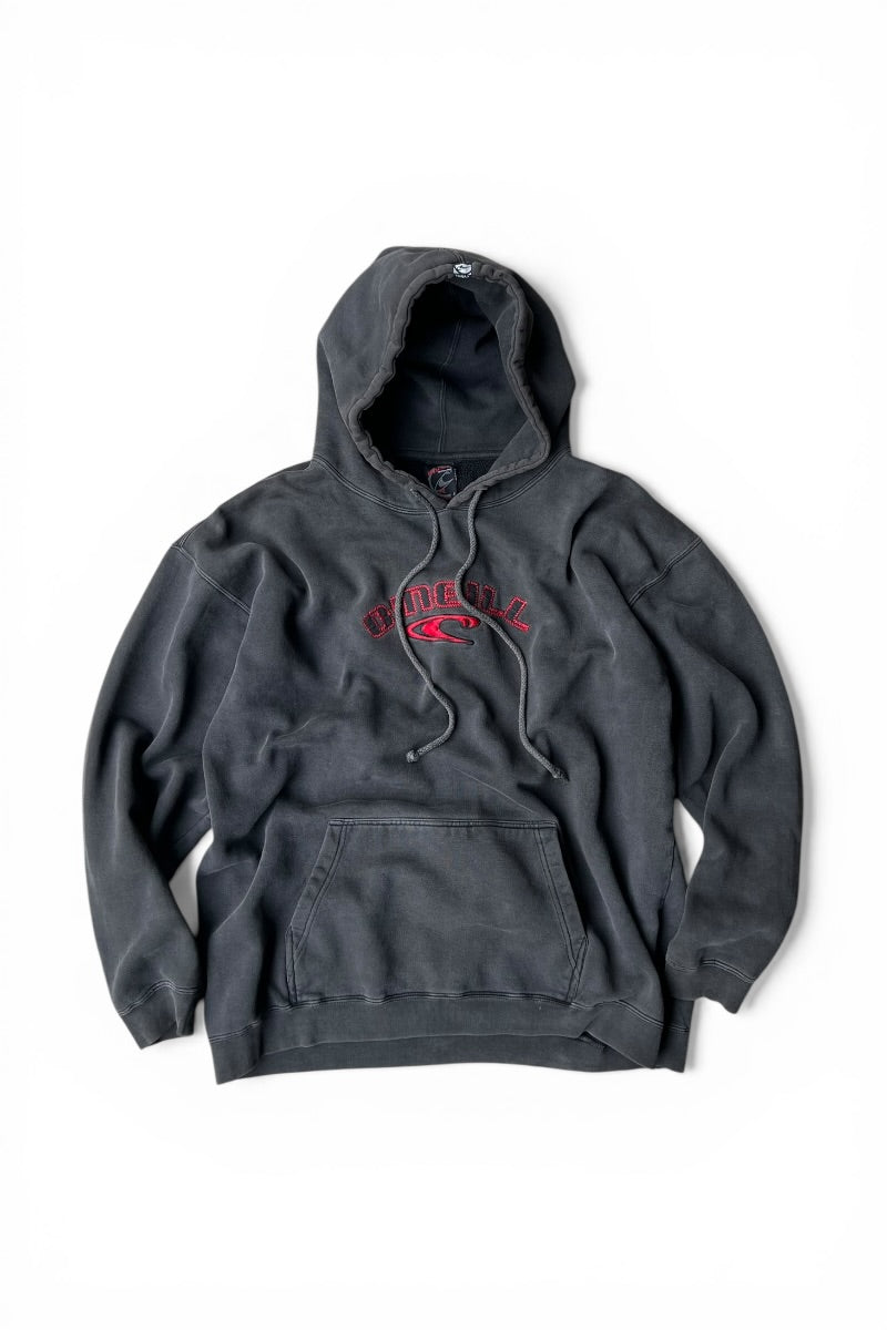 MADE IN RUSSIA 90'S-Y2K HOODIE SWEATSHIRT FADED BLACK / BLACK [SIZE: XL USED]