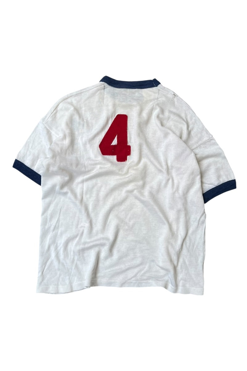 MADE IN USA 60-70'S HONEYWELL RINGER T-SHIRT / WHITE [SIZE: L USED]