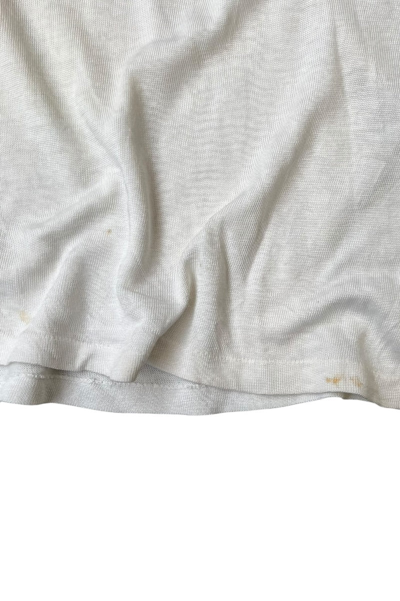 MADE IN USA 60-70'S HONEYWELL RINGER T-SHIRT / WHITE [SIZE: L USED]