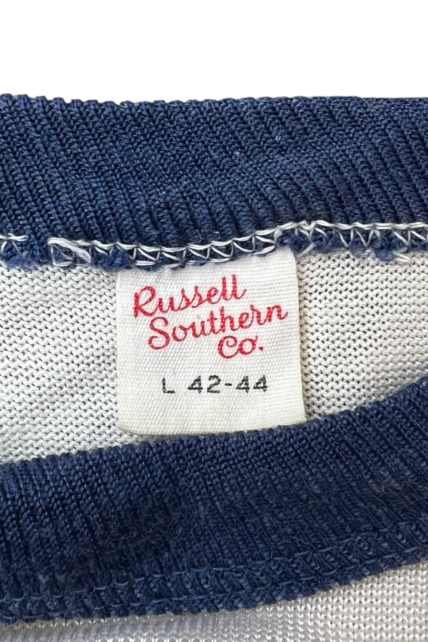 MADE IN USA 60-70'S HONEYWELL RINGER T-SHIRT / WHITE [SIZE: L USED]