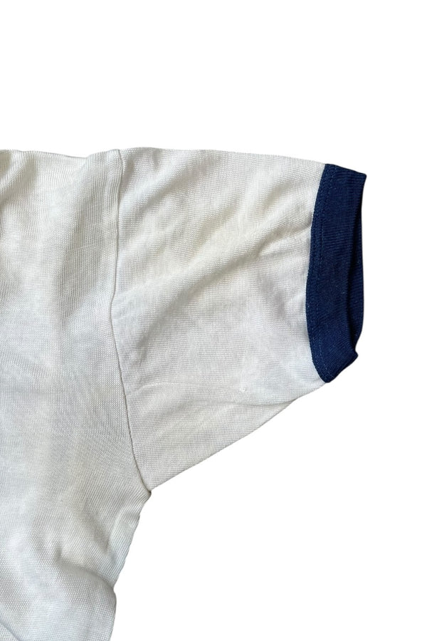 MADE IN USA 60-70'S HONEYWELL RINGER T-SHIRT / WHITE [SIZE: L USED]