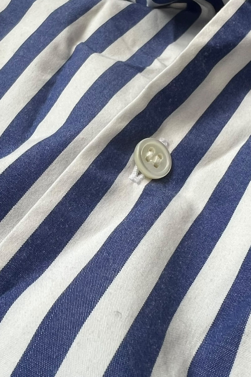 MADE IN JAPAN 18'S L/S STRIPE SHIRT / WHITE [SIZE: S USED]