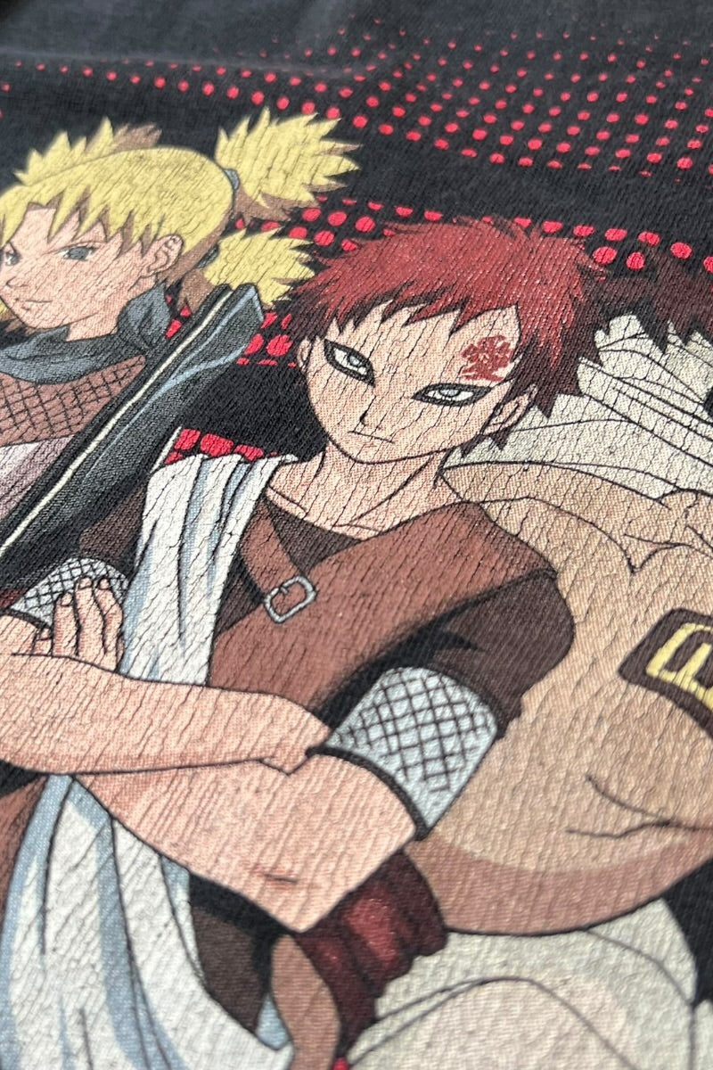 Y2K 02'S NARUTO ANIME T-SHIRT / BLACK [SIZE: M USED]
