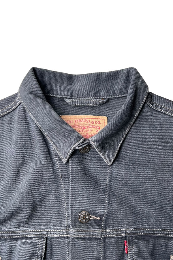 MADE IN ITALY 92'S 70503 02 DENIM JACKET / BLACK [SIZE: L USED]