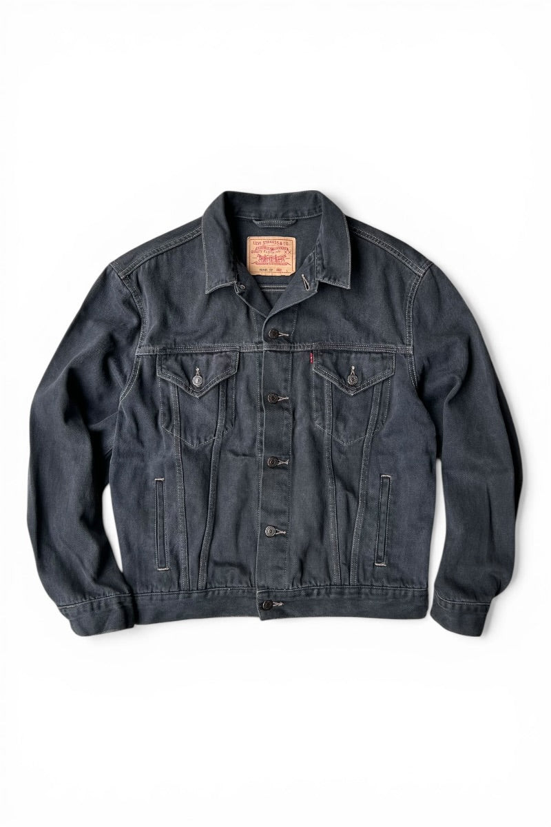 MADE IN ITALY 92'S 70503 02 DENIM JACKET / BLACK [SIZE: L USED]