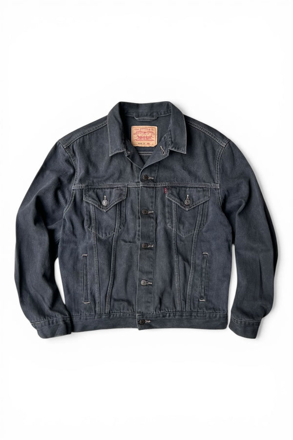 MADE IN ITALY 92'S 70503 02 DENIM JACKET / BLACK [SIZE: L USED]
