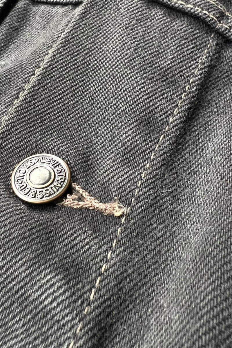 MADE IN ITALY 92'S 70503 02 DENIM JACKET / BLACK [SIZE: L USED]