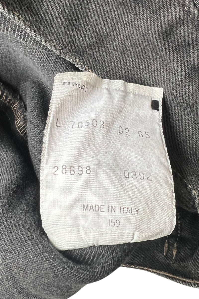MADE IN ITALY 92'S 70503 02 DENIM JACKET / BLACK [SIZE: L USED]
