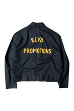 画像をギャラリービューアに読み込む, 70-80'S CHAIN STITCH EMBROIDERED ZIP CORPORATE PROMOTION JACKET W/LINER / BLACK [SIZE: L USED]
