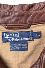 画像をギャラリービューアに読み込む, 90'S ZIP UP LEATHER JACKET / BROWN [SIZE: XL USED]
