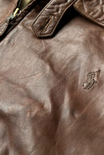 画像をギャラリービューアに読み込む, 90'S ZIP UP LEATHER JACKET / BROWN [SIZE: XL USED]
