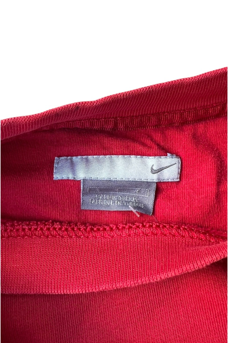 MADE IN TURKEY Y2K EARLY 00'S ONE POINT LOGO SWEATSHIRT / RED [SIZE: L USED]