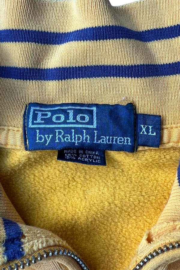 90'S HALF-ZIP SWEATSHIRT / YELLOW [SIZE: XL USED]