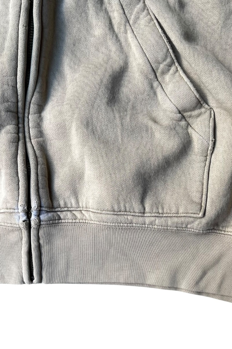 90'S ZIP HOODIE SWEATSHIRT / BEIGE [SIZE: XL USED]