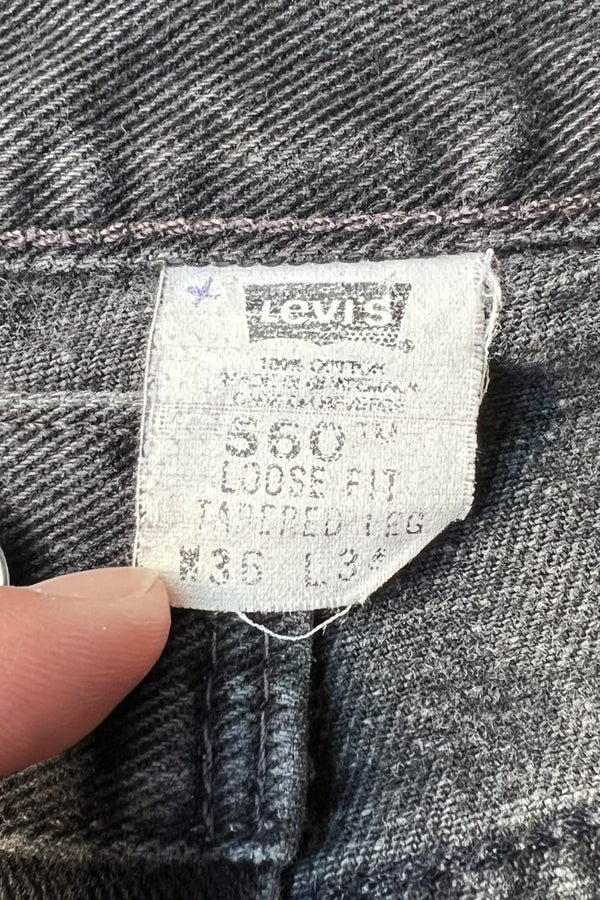 MADE IN USA Y2K 02'S 560 DENIM PANTS / BLACK [SIZE: 36 USED]
