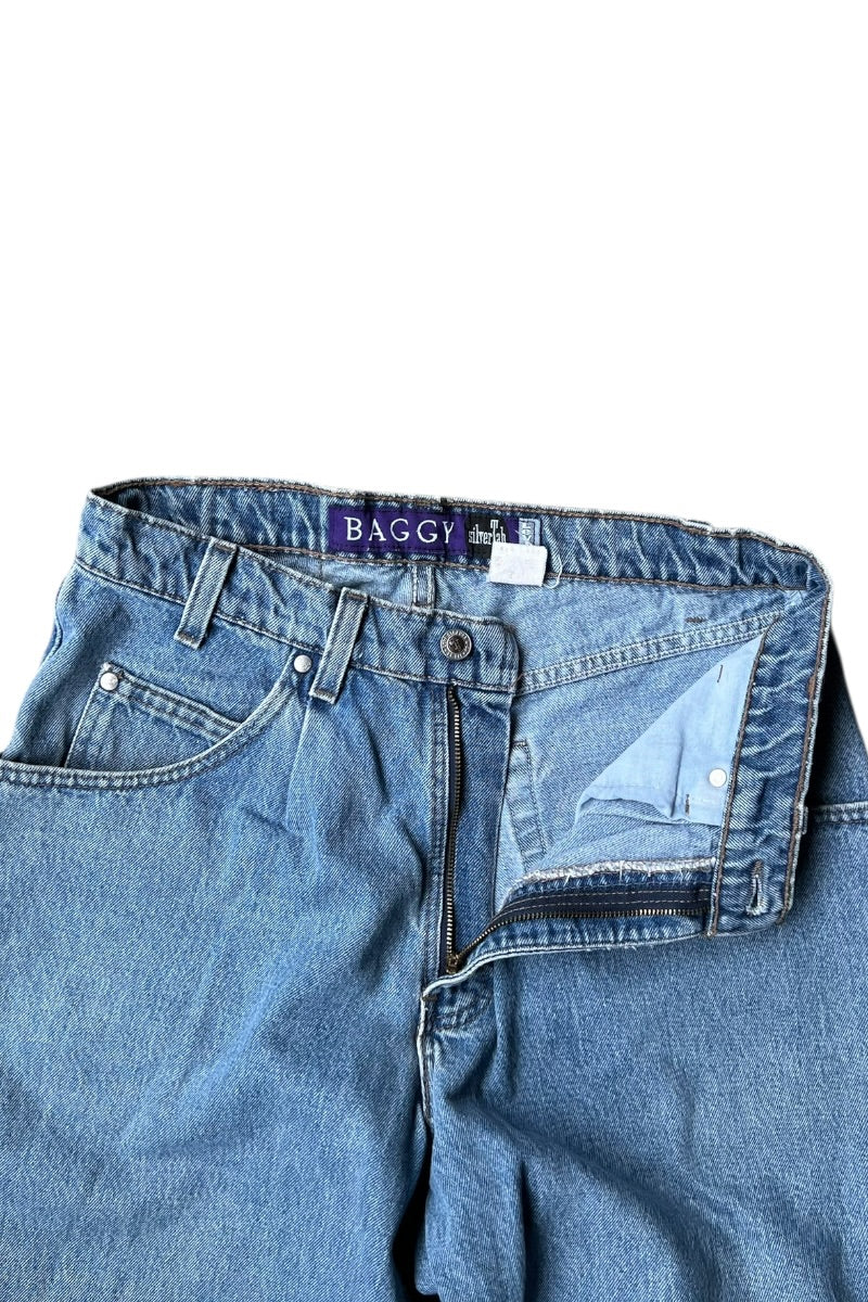 MADE IN USA 90'S SILVER TAB BAGGY DENIM PANTS / INDIGO [SIZE: 36 USED]