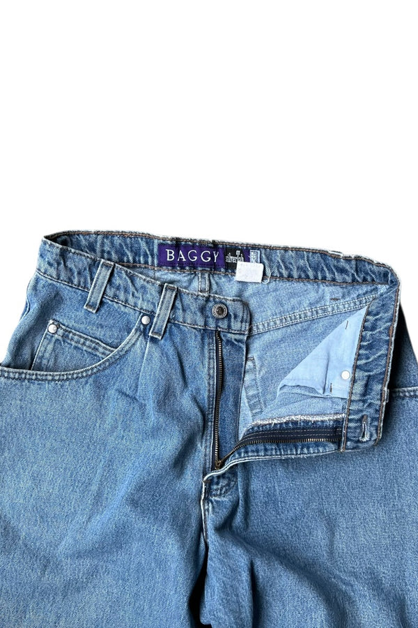 MADE IN USA 90'S SILVER TAB BAGGY DENIM PANTS / INDIGO [SIZE: 36 USED]
