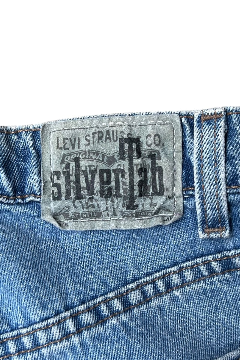 MADE IN USA 90'S SILVER TAB BAGGY DENIM PANTS / INDIGO [SIZE: 36 USED]