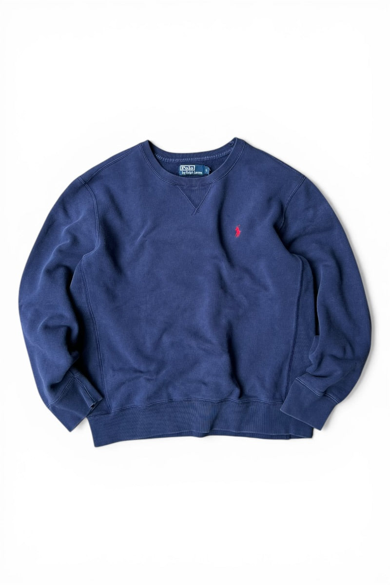 90'S ONE POINT LOGO SWEATSHIRT / NAVY [SIZE: L USED]