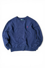 画像をギャラリービューアに読み込む, 90'S ONE POINT LOGO SWEATSHIRT / NAVY [SIZE: L USED]
