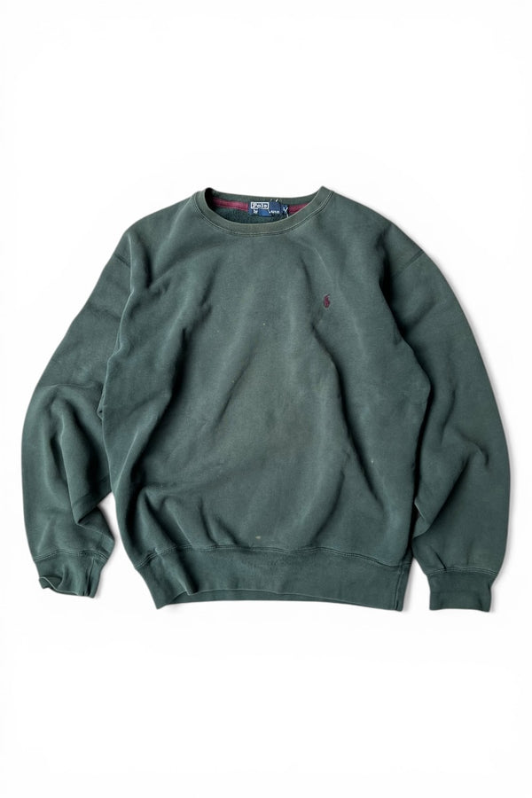 90'S ONE POINT SWEATSHIRT / GREEN [SIZE: L USED]