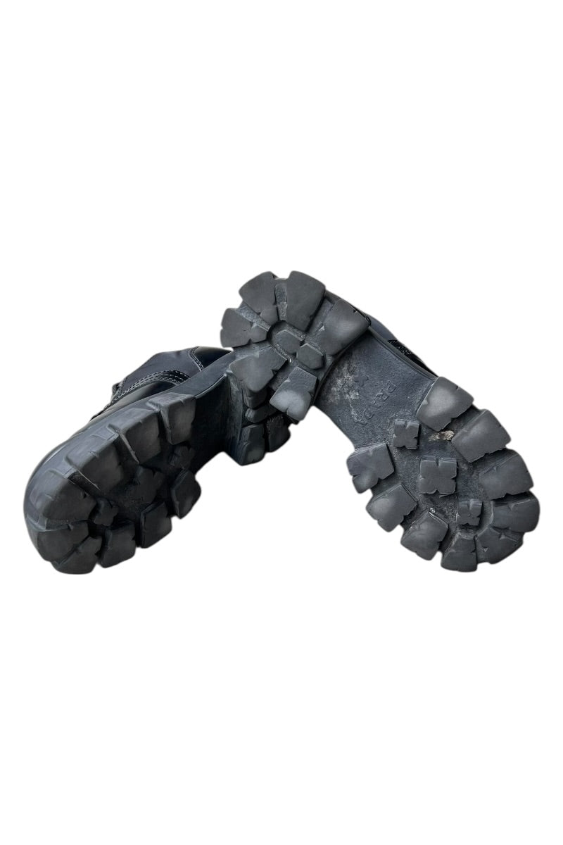 MADE IN ITALY 19AW MONOLITH LEATHER SHOES / BLACK [SIZE: US 7.5 (approx. 26cm) USED]