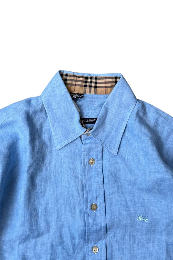 MADE IN USA L/S LINEN SHIRT / BLUE [SIZE: M USED]