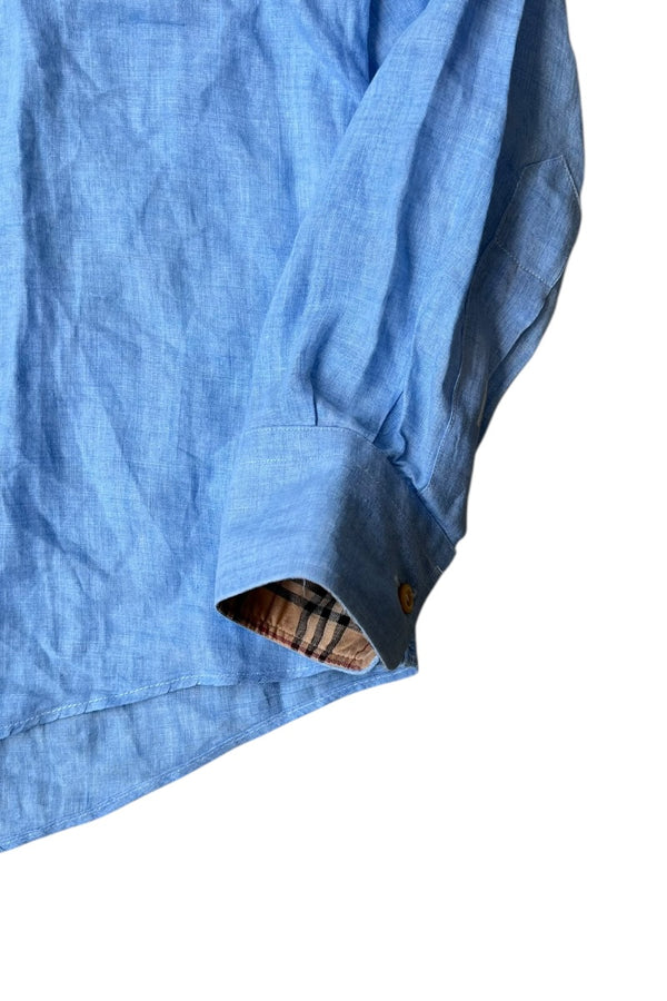 MADE IN USA L/S LINEN SHIRT / BLUE [SIZE: M USED]