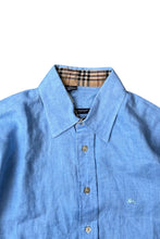 画像をギャラリービューアに読み込む, MADE IN USA L/S LINEN SHIRT / BLUE [SIZE: M USED]
