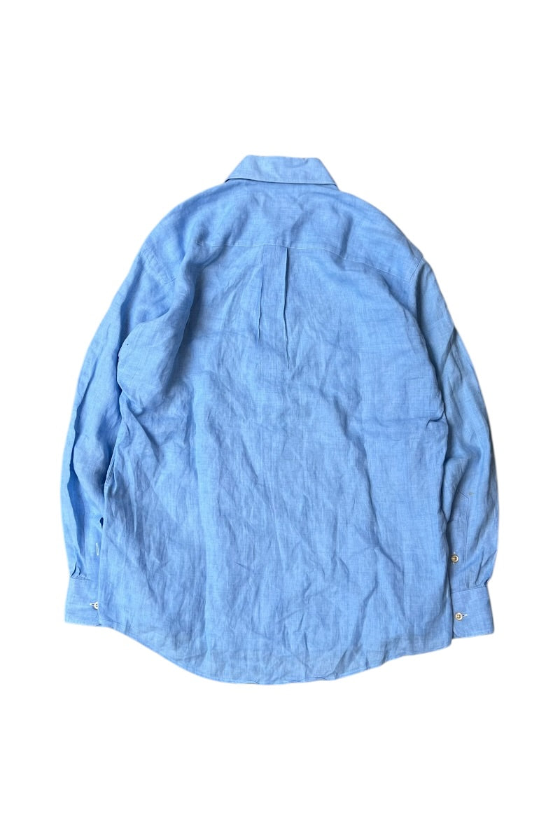 MADE IN USA L/S LINEN SHIRT / BLUE [SIZE: M USED]