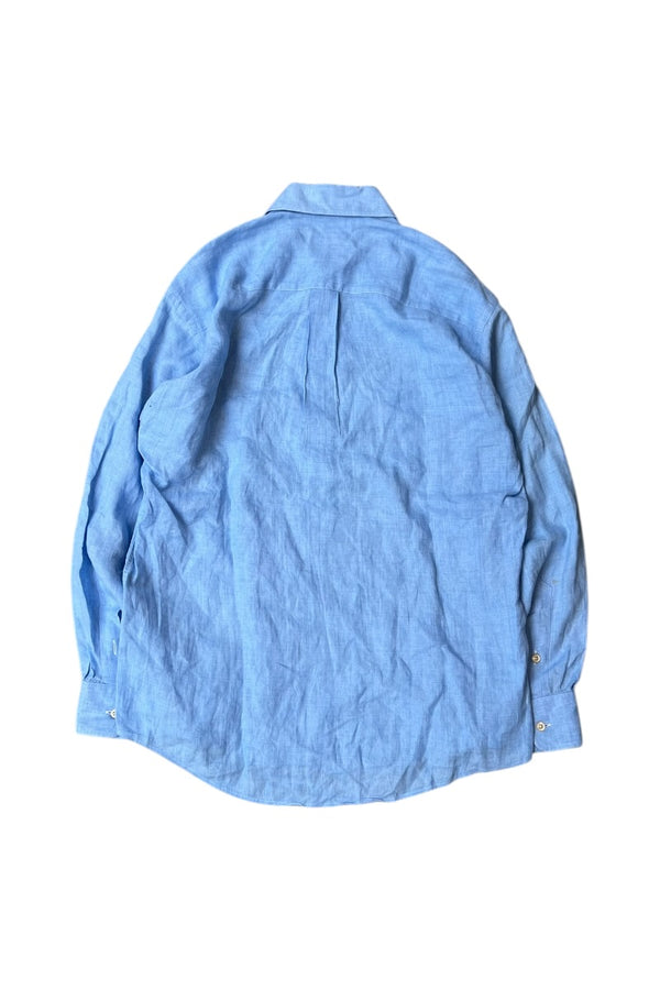 MADE IN USA L/S LINEN SHIRT / BLUE [SIZE: M USED]