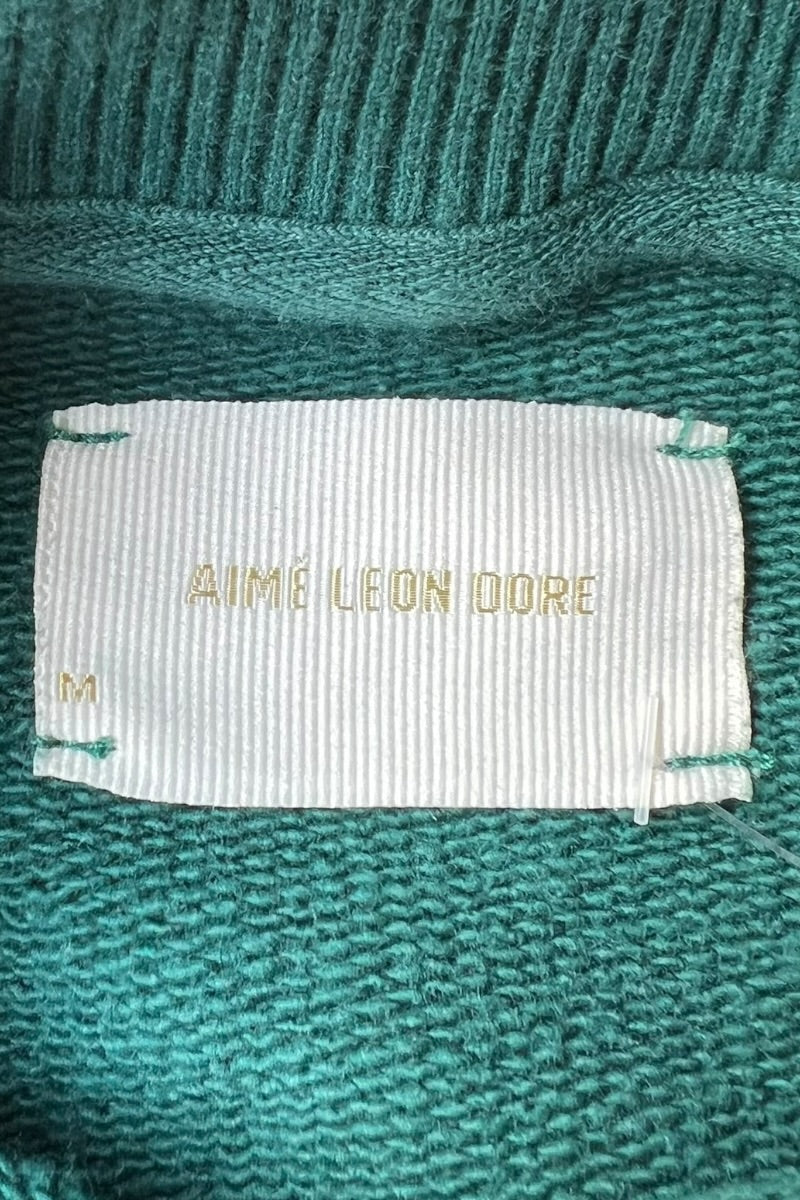MADE IN CANADA 21'S CREW NECK SWEATSHIRT / GREEN [SIZE: M USED]