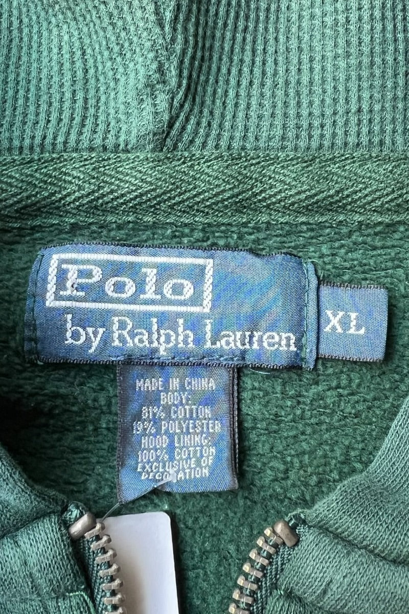 ZIP HOODIE SWEATSHIRT / GREEN [SIZE: XL USED]