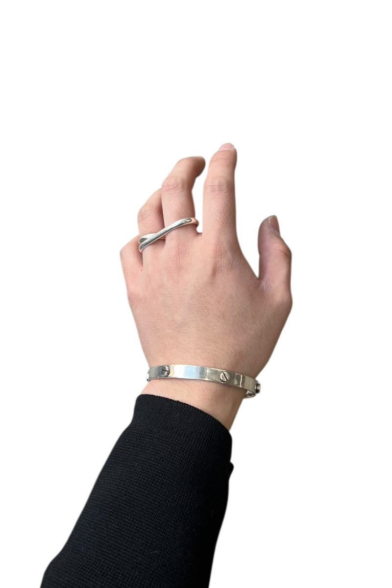 MADE IN MEXICO 925 SILVER BANGLE / SILVER [SIZE: ONE SIZE, USED]