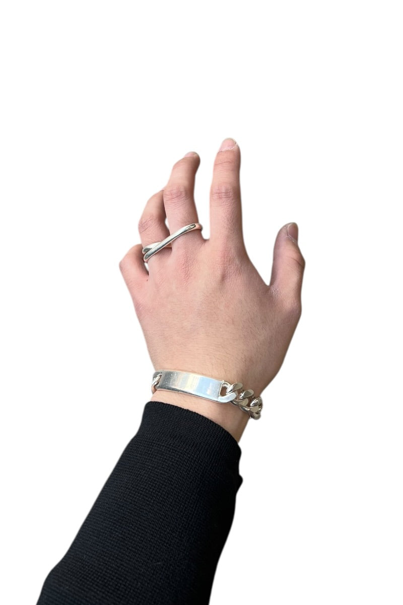 MADE IN ITALY 925 SILVER ID BRACELET / SILVER [SIZE: ONE SIZE USED]