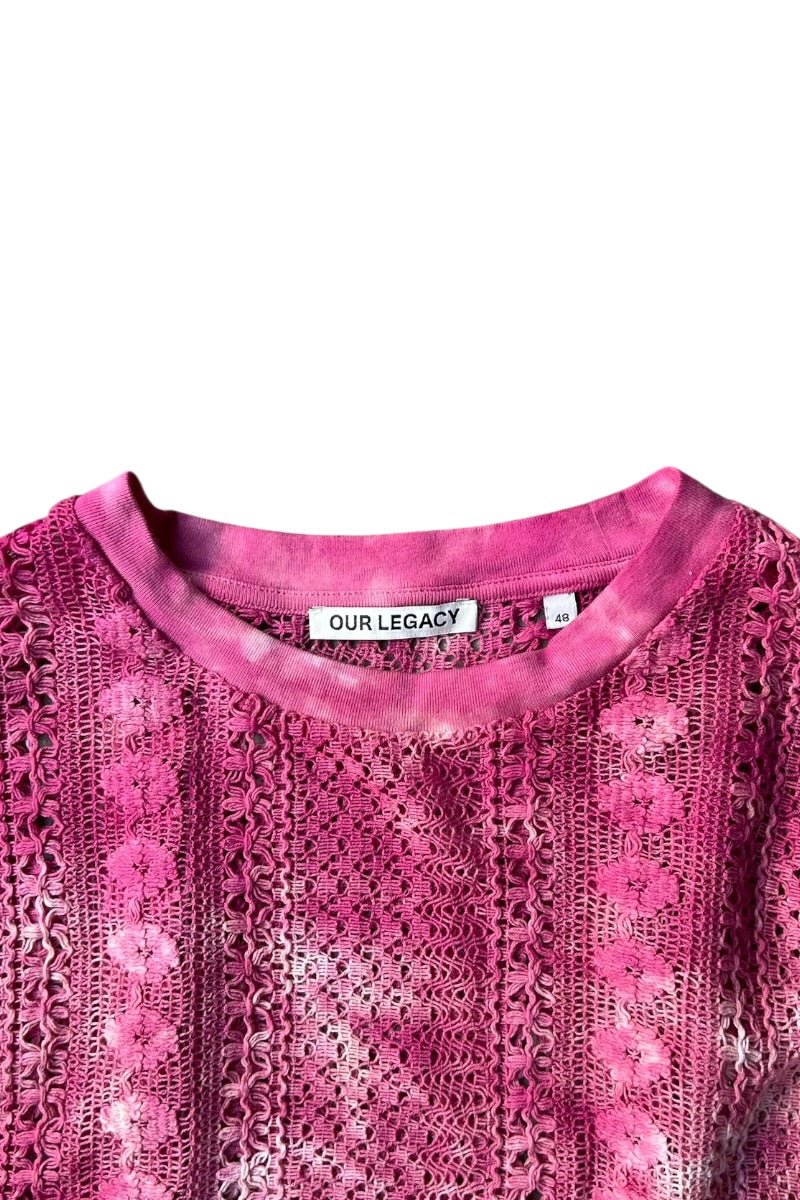 22SS BOX SLEEVELESS TIE DYE COTTON CROCHET / PINK [SIZE: 48 USED]