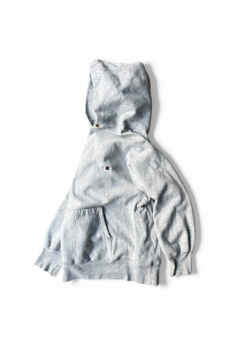 MADE IN USA 80'S REVERSE WEAVE HOODIE SWEATSHIRT / GRAY [SIZE: XL USED]