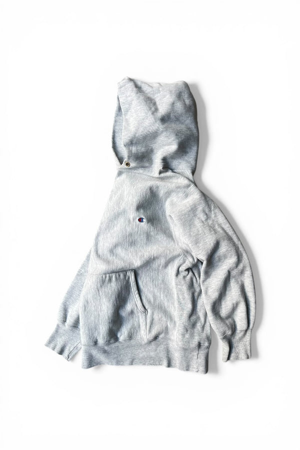 MADE IN USA 80'S REVERSE WEAVE HOODIE SWEATSHIRT / GRAY [SIZE: XL USED]