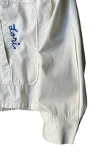 画像をギャラリービューアに読み込む, 60'S CHAIN STITCH EMBROIDERED DRIZZLER ZIP JACKET / WHITE [SIZE: L USED]
