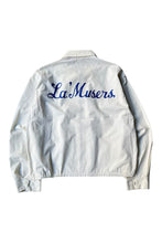 画像をギャラリービューアに読み込む, 60'S CHAIN STITCH EMBROIDERED DRIZZLER ZIP JACKET / WHITE [SIZE: L USED]
