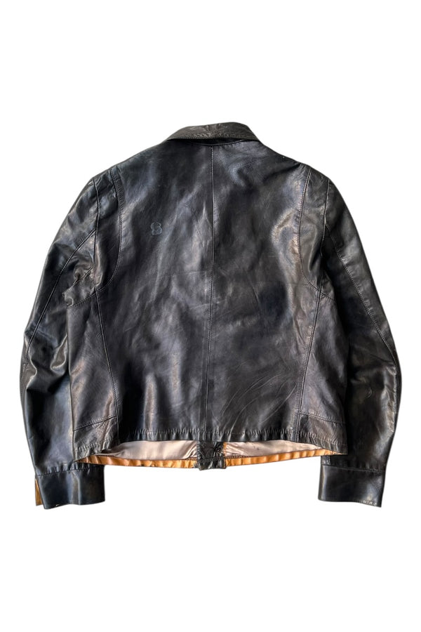 MADE IN CANADA 70-80'S LEATER JACKET / BROWN [SIZE: 44 USED]
