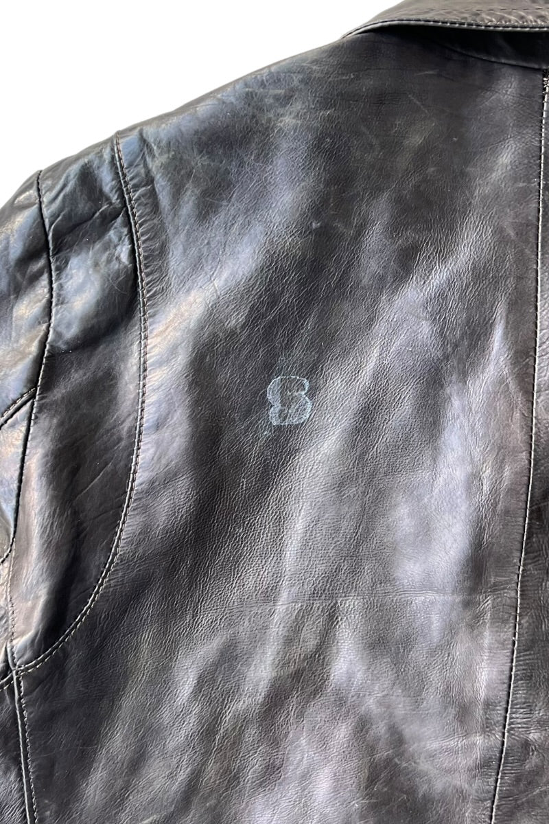 MADE IN CANADA 70-80s LEATHER JACKET / BROWN [SIZE: 44 USED]