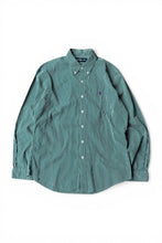画像をギャラリービューアに読み込む, L/S STRIPE SHIRT / GREEN [SIZE: L USED]
