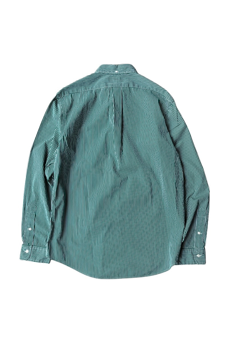 L/S STRIPE SHIRT / GREEN [SIZE: L USED]
