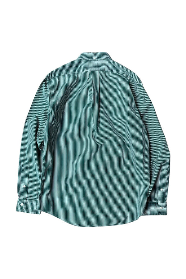 L/S STRIPE SHIRT / GREEN [SIZE: L USED]