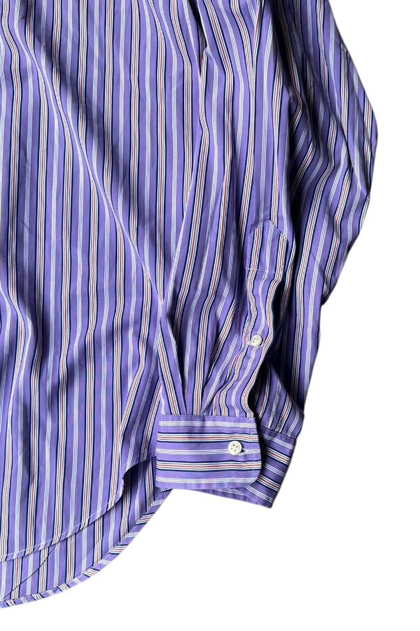 CLASSIC FIT L/S STRIPE SHIRT / PURPLE [SIZE: L USED]