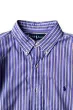 画像をギャラリービューアに読み込む, CLASSIC FIT L/S STRIPE SHIRT / PURPLE [SIZE: L USED]
