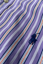 画像をギャラリービューアに読み込む, CLASSIC FIT L/S STRIPE SHIRT / PURPLE [SIZE: L USED]
